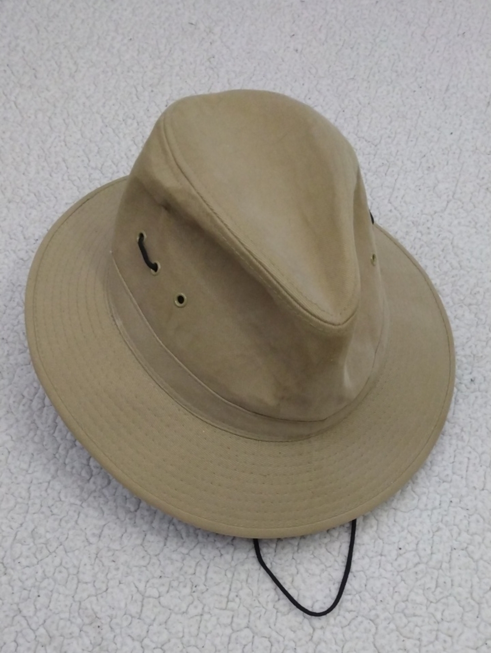 Dorfman Pacific Co. Handmade Khaki/Tan Cotton Twill Fedora (Large)